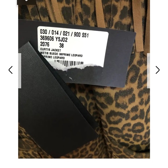 Vintage! Rare! New! ๐St.Laurent Leopard Fringe Curtis Jacket Sz. 38 NWT ๐๐ - Picture 12 of 16